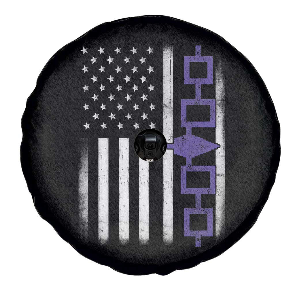 Haudenosaunee Iroquois USA Flag Native American Spare Tire Cover - Wonder Print Shop