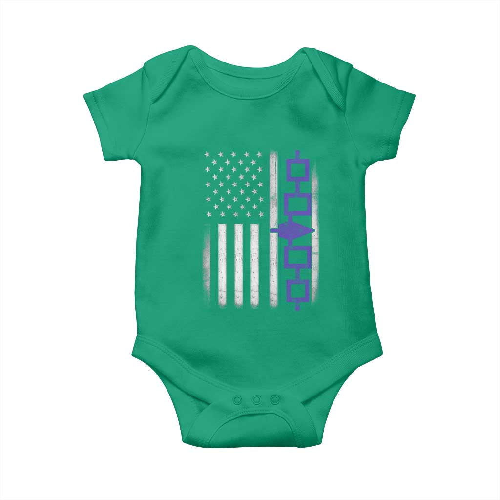 Haudenosaunee Iroquois USA Flag Native American Baby Onesie - Wonder Print Shop
