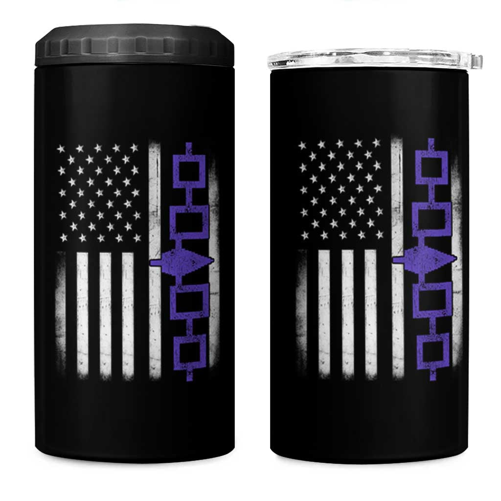 Haudenosaunee Iroquois USA Flag Native American 4 in 1 Can Cooler Tumbler - Wonder Print Shop