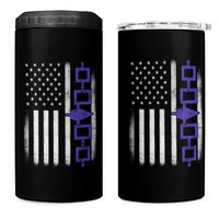 Haudenosaunee Iroquois USA Flag Native American 4 in 1 Can Cooler Tumbler - Wonder Print Shop