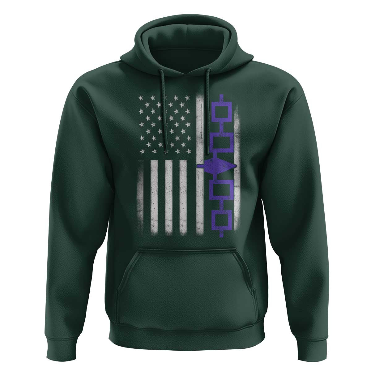 Haudenosaunee Iroquois USA Flag Native American Hoodie - Wonder Print Shop