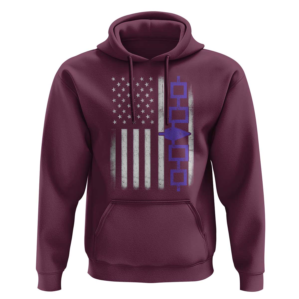Haudenosaunee Iroquois USA Flag Native American Hoodie - Wonder Print Shop