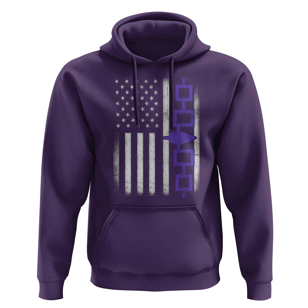 Haudenosaunee Iroquois USA Flag Native American Hoodie - Wonder Print Shop