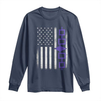 Haudenosaunee Iroquois USA Flag Native American Long Sleeve Shirt - Wonder Print Shop
