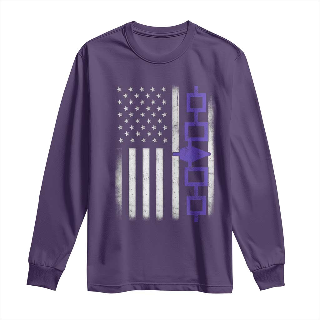 Haudenosaunee Iroquois USA Flag Native American Long Sleeve Shirt - Wonder Print Shop