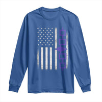 Haudenosaunee Iroquois USA Flag Native American Long Sleeve Shirt - Wonder Print Shop