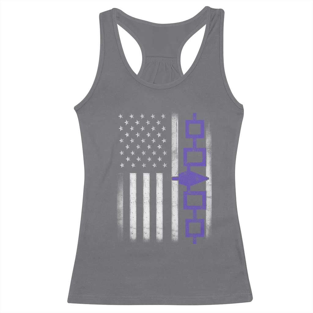 Haudenosaunee Iroquois USA Flag Native American Racerback Tank Top - Wonder Print Shop