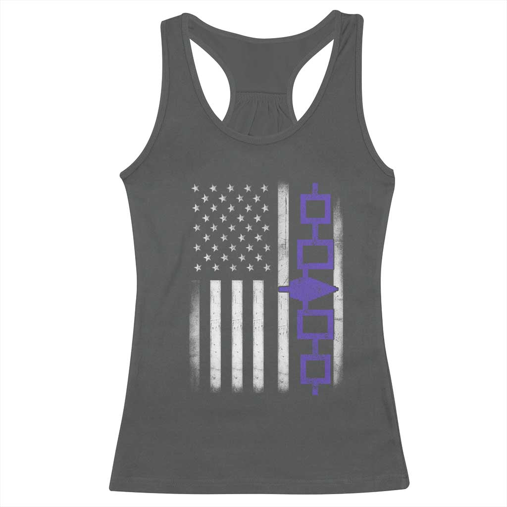 Haudenosaunee Iroquois USA Flag Native American Racerback Tank Top - Wonder Print Shop