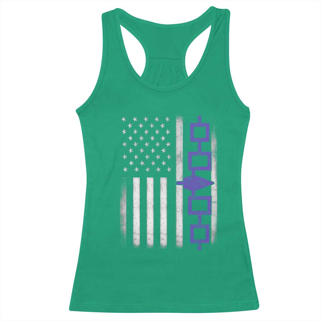 Haudenosaunee Iroquois USA Flag Native American Racerback Tank Top - Wonder Print Shop