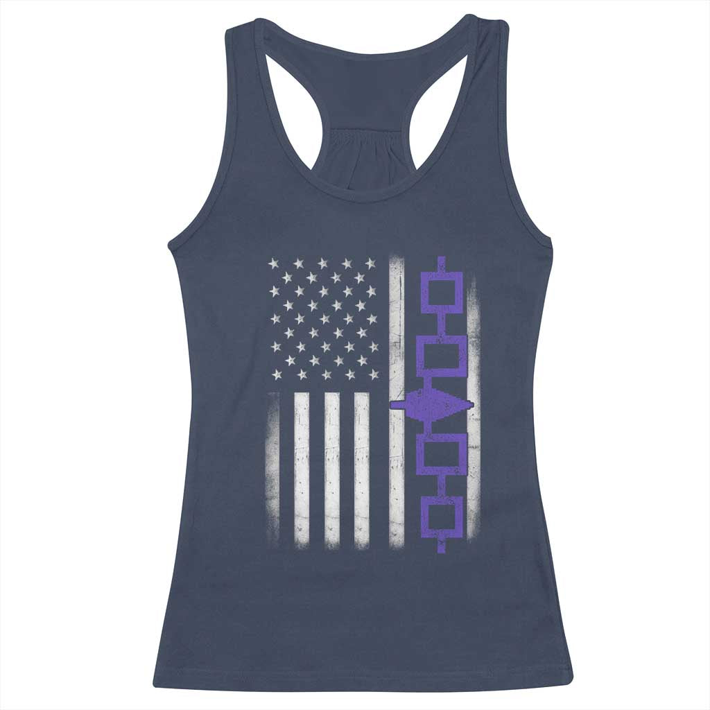 Haudenosaunee Iroquois USA Flag Native American Racerback Tank Top - Wonder Print Shop