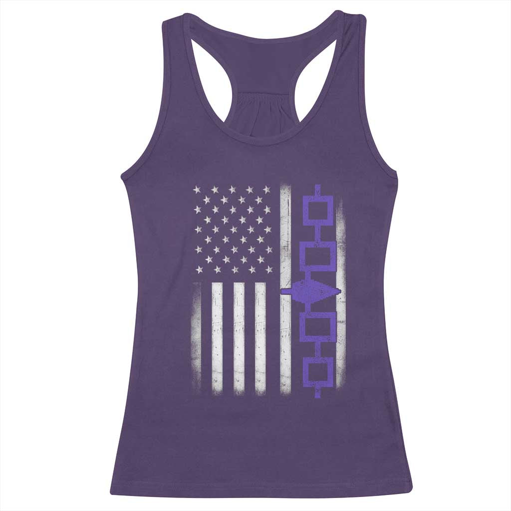 Haudenosaunee Iroquois USA Flag Native American Racerback Tank Top - Wonder Print Shop