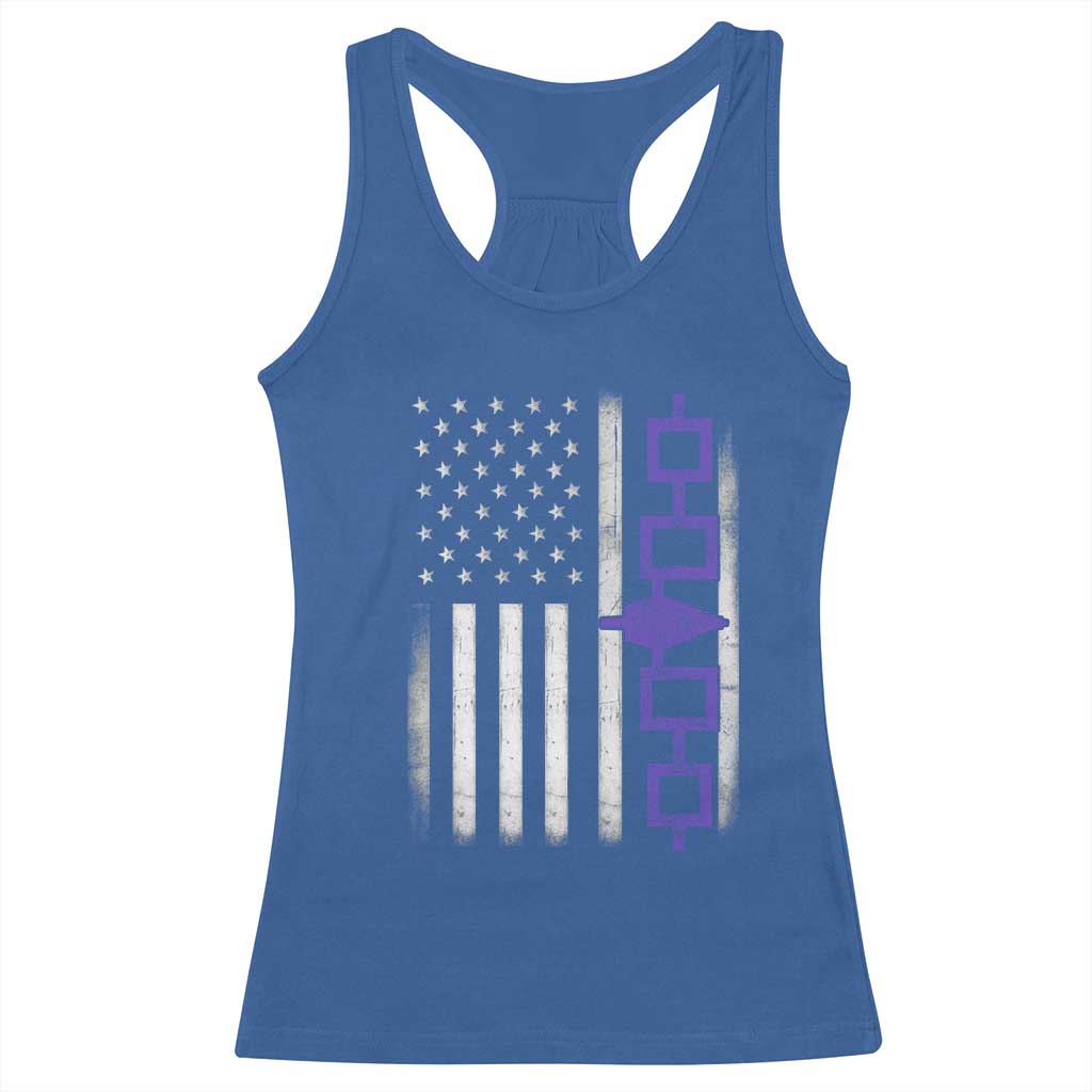 Haudenosaunee Iroquois USA Flag Native American Racerback Tank Top - Wonder Print Shop