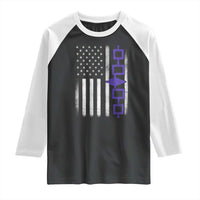 Haudenosaunee Iroquois USA Flag Native American Raglan Shirt - Wonder Print Shop
