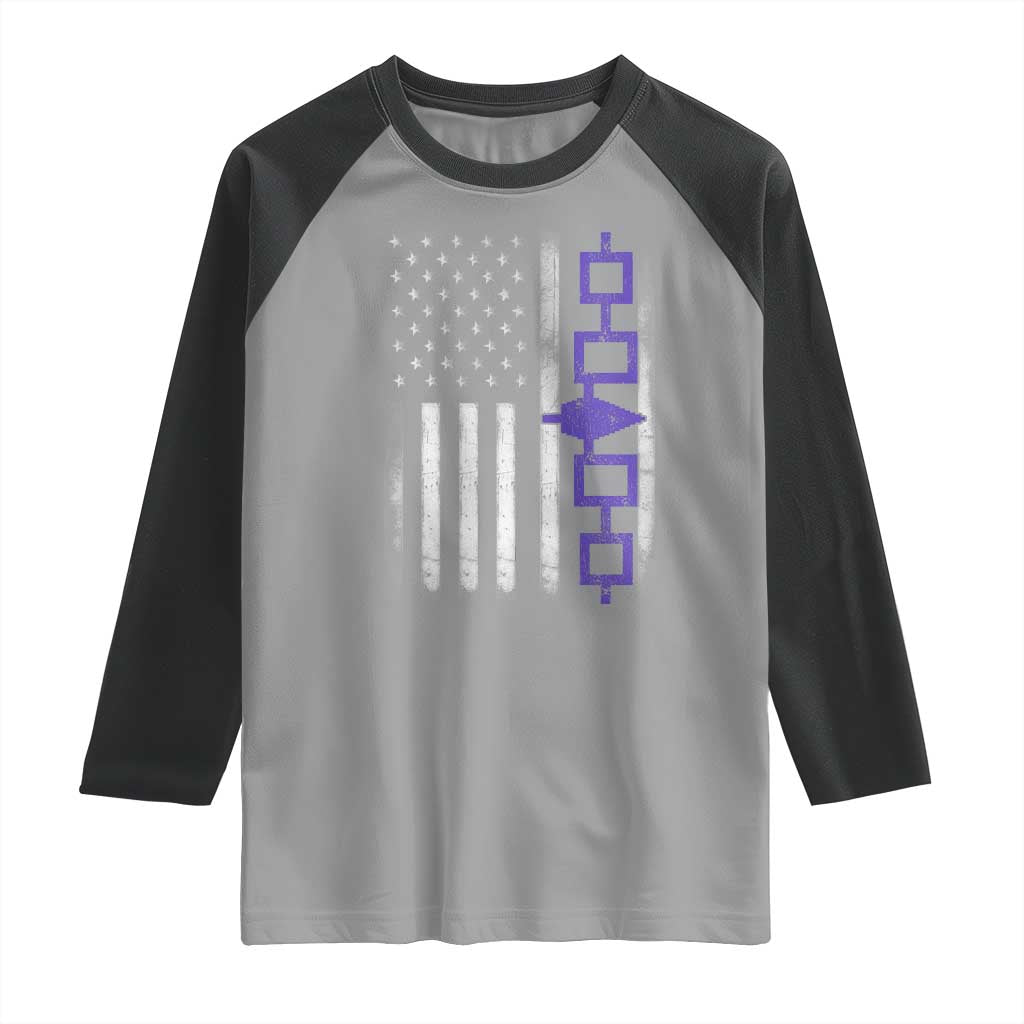 Haudenosaunee Iroquois USA Flag Native American Raglan Shirt - Wonder Print Shop