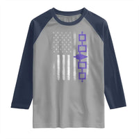 Haudenosaunee Iroquois USA Flag Native American Raglan Shirt - Wonder Print Shop
