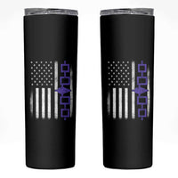 Haudenosaunee Iroquois USA Flag Native American Skinny Tumbler - Wonder Print Shop