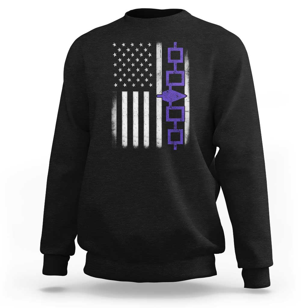 Haudenosaunee Iroquois USA Flag Native American Sweatshirt - Wonder Print Shop