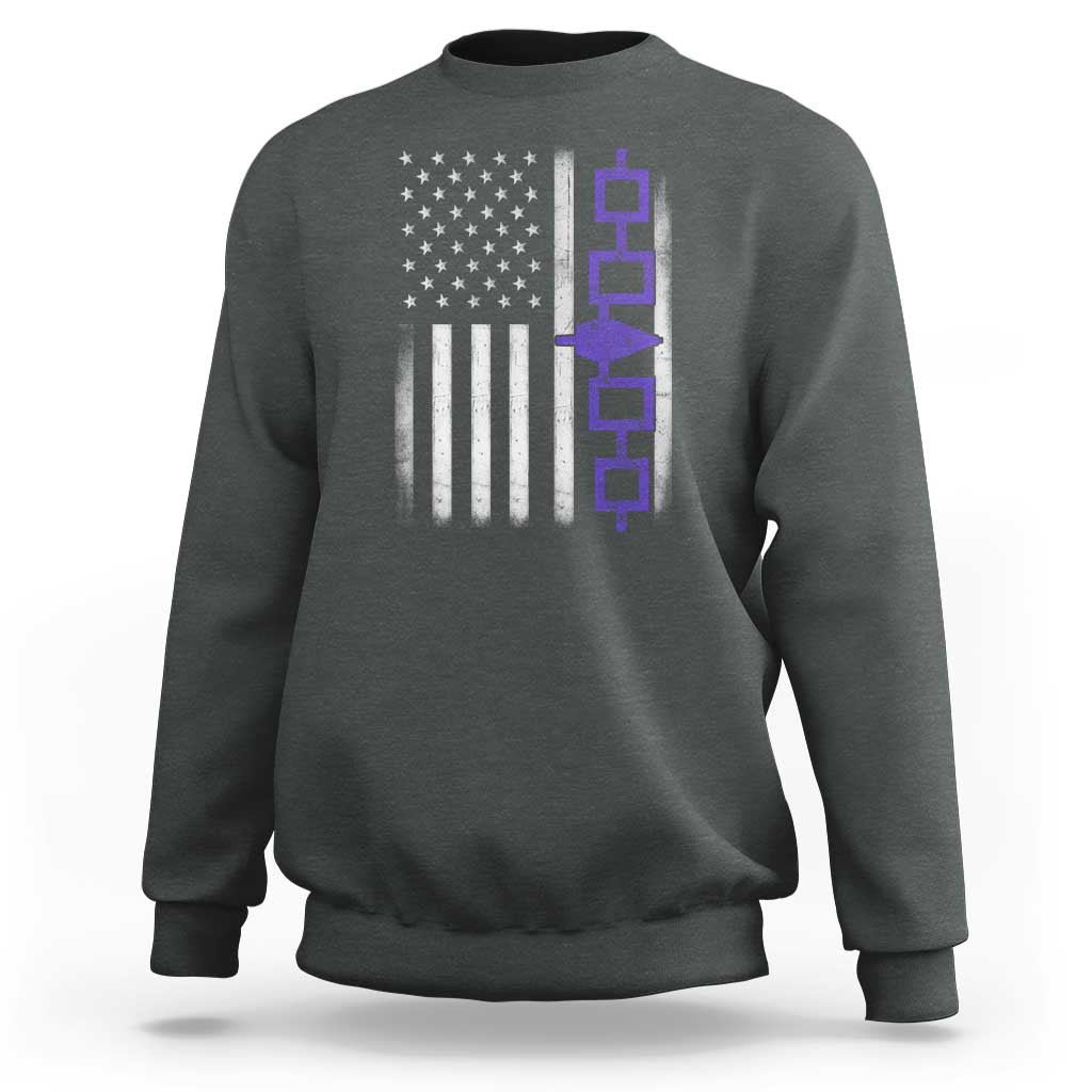 Haudenosaunee Iroquois USA Flag Native American Sweatshirt - Wonder Print Shop