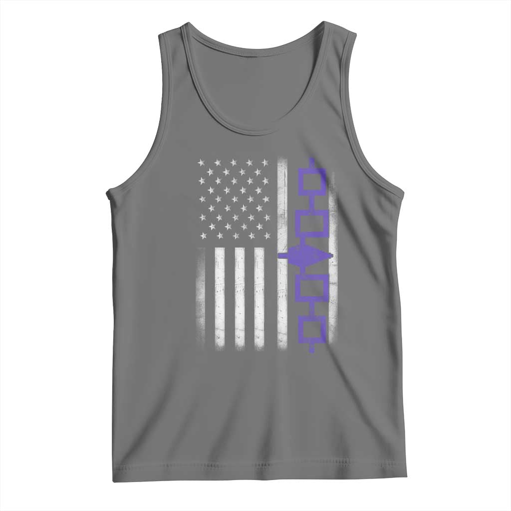 Haudenosaunee Iroquois USA Flag Native American Tank Top - Wonder Print Shop