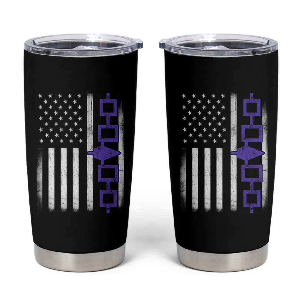 Haudenosaunee Iroquois USA Flag Native American Tumbler Cup - Wonder Print Shop
