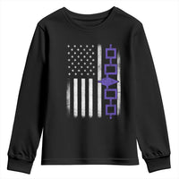 Haudenosaunee Iroquois USA Flag Native American Youth Sweatshirt - Wonder Print Shop
