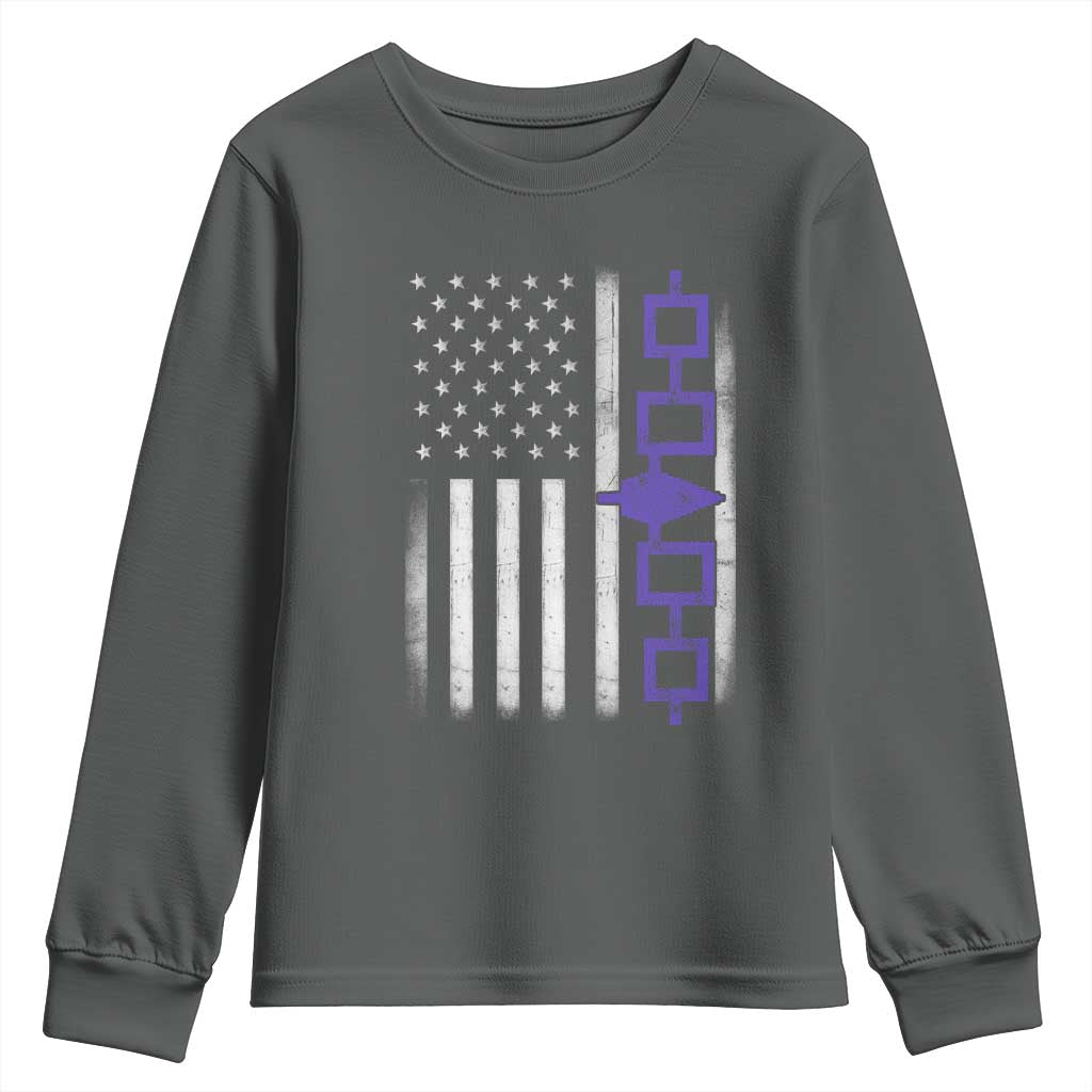 Haudenosaunee Iroquois USA Flag Native American Youth Sweatshirt - Wonder Print Shop