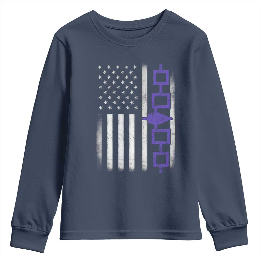 Haudenosaunee Iroquois USA Flag Native American Youth Sweatshirt - Wonder Print Shop