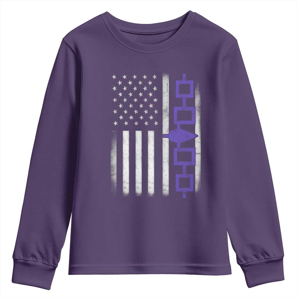 Haudenosaunee Iroquois USA Flag Native American Youth Sweatshirt - Wonder Print Shop
