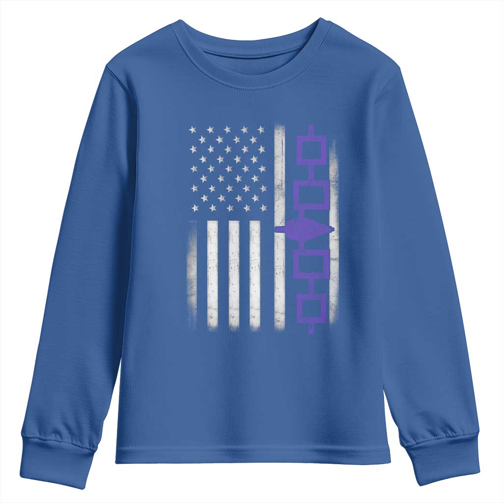 Haudenosaunee Iroquois USA Flag Native American Youth Sweatshirt - Wonder Print Shop