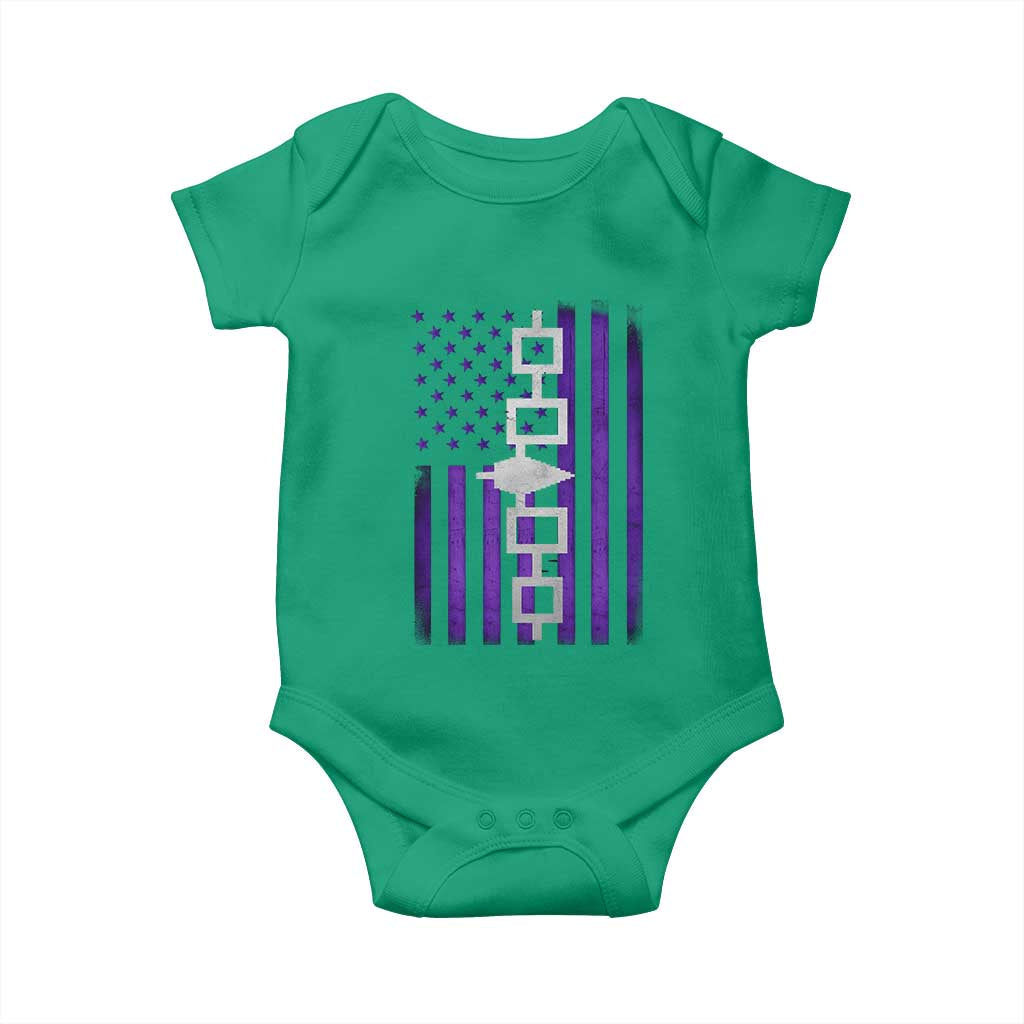 Haudenosaunee Iroquois Pride USA Flag Native American Baby Onesie - Wonder Print Shop