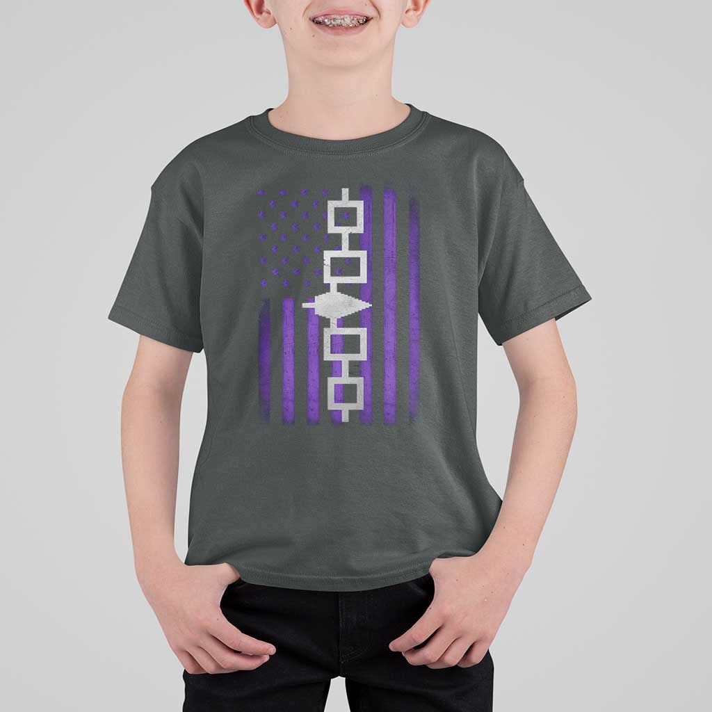 Haudenosaunee Iroquois Pride USA Flag Native American T Shirt For Kid - Wonder Print Shop