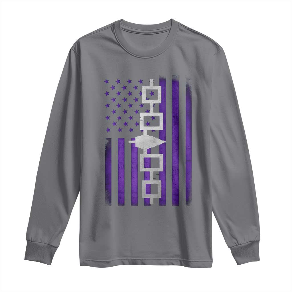 Haudenosaunee Iroquois Pride USA Flag Native American Long Sleeve Shirt - Wonder Print Shop