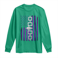 Haudenosaunee Iroquois Pride USA Flag Native American Long Sleeve Shirt - Wonder Print Shop
