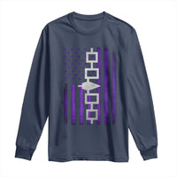Haudenosaunee Iroquois Pride USA Flag Native American Long Sleeve Shirt - Wonder Print Shop