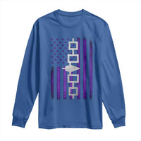 Haudenosaunee Iroquois Pride USA Flag Native American Long Sleeve Shirt - Wonder Print Shop