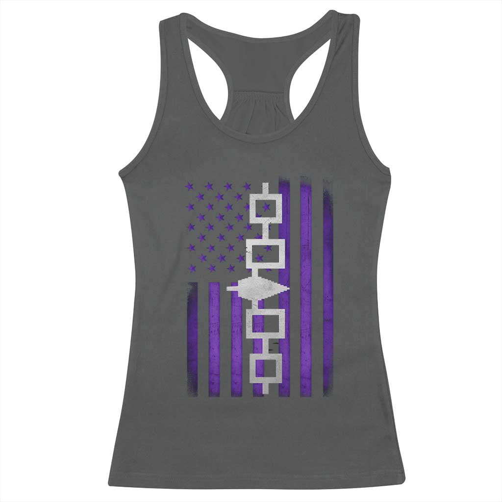 Haudenosaunee Iroquois Pride USA Flag Native American Racerback Tank Top - Wonder Print Shop