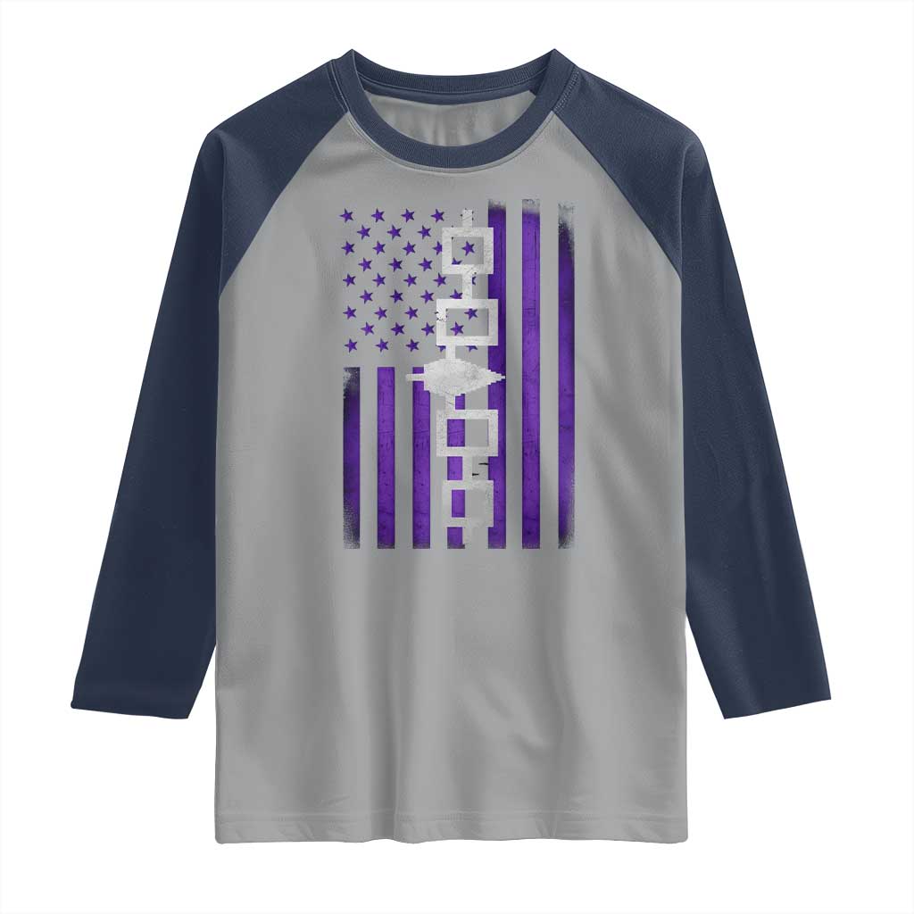 Haudenosaunee Iroquois Pride USA Flag Native American Raglan Shirt - Wonder Print Shop
