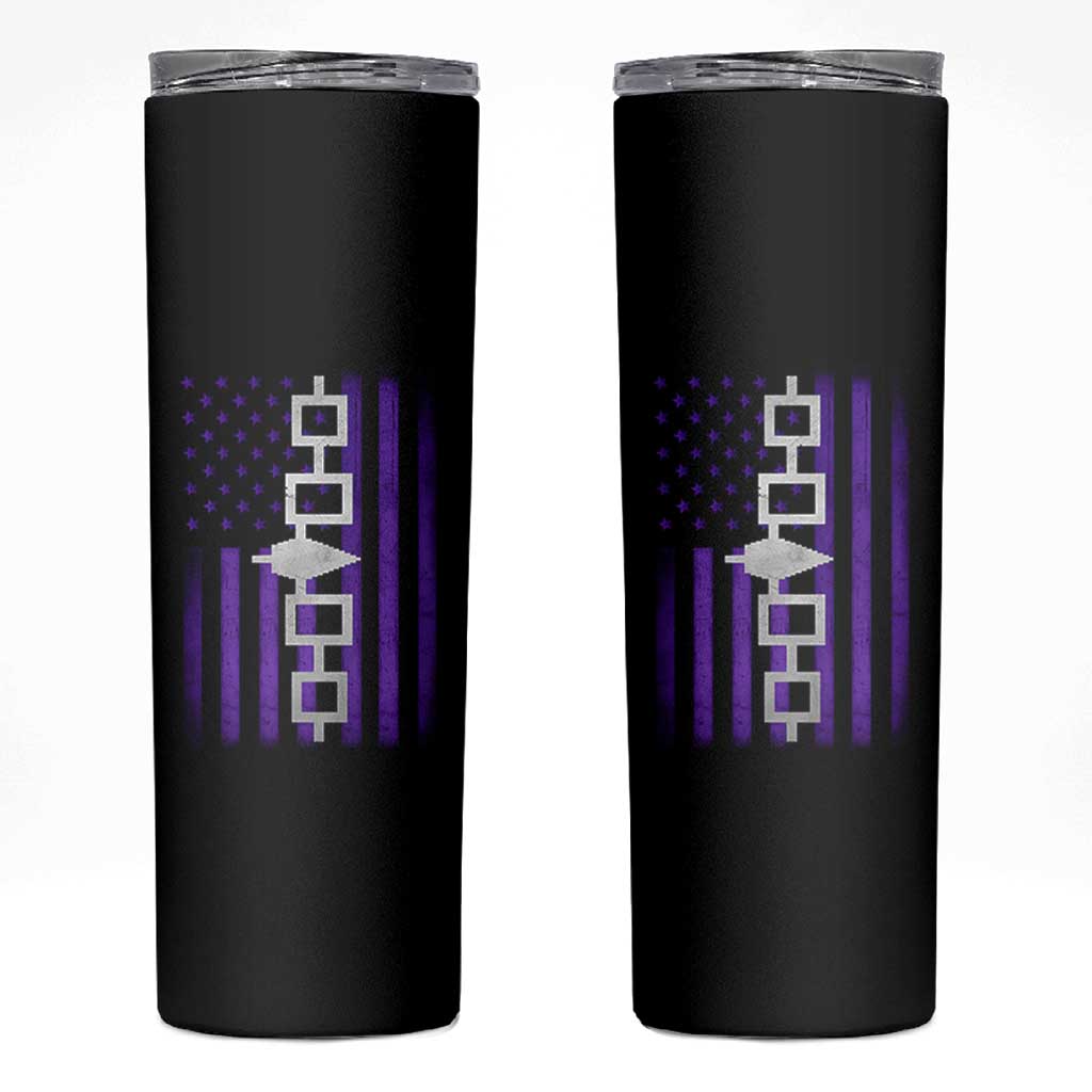 Haudenosaunee Iroquois Pride USA Flag Native American Skinny Tumbler - Wonder Print Shop