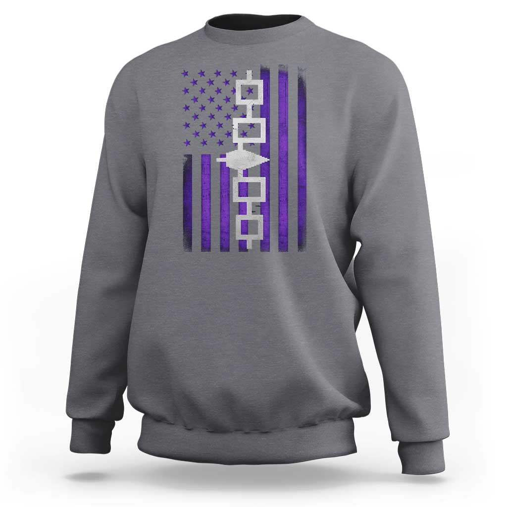 Haudenosaunee Iroquois Pride USA Flag Native American Sweatshirt - Wonder Print Shop