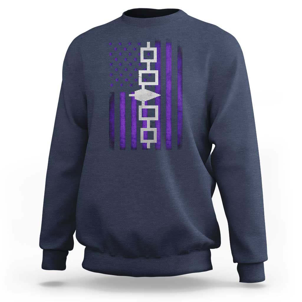 Haudenosaunee Iroquois Pride USA Flag Native American Sweatshirt - Wonder Print Shop