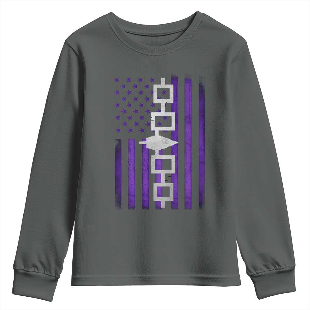 Haudenosaunee Iroquois Pride USA Flag Native American Youth Sweatshirt - Wonder Print Shop