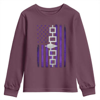 Haudenosaunee Iroquois Pride USA Flag Native American Youth Sweatshirt - Wonder Print Shop