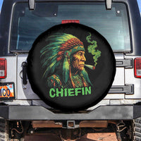 Funny Chiefin Weed Indian Native American Marijuana Spare Tire Cover - Wonder Print Shop