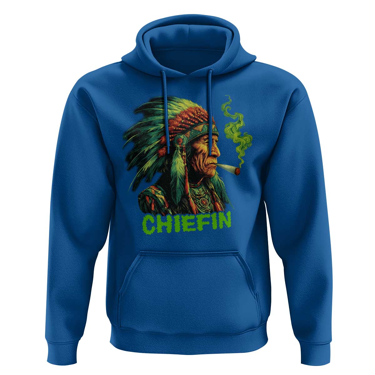 Funny Chiefin Weed Indian Native American Marijuana Hoodie - Wonder Print Shop