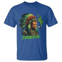 Funny Chiefin Weed Indian Native American Marijuana T Shirt - Wonder Print Shop