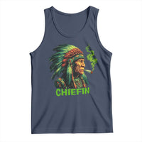Funny Chiefin Weed Indian Native American Marijuana Tank Top - Wonder Print Shop
