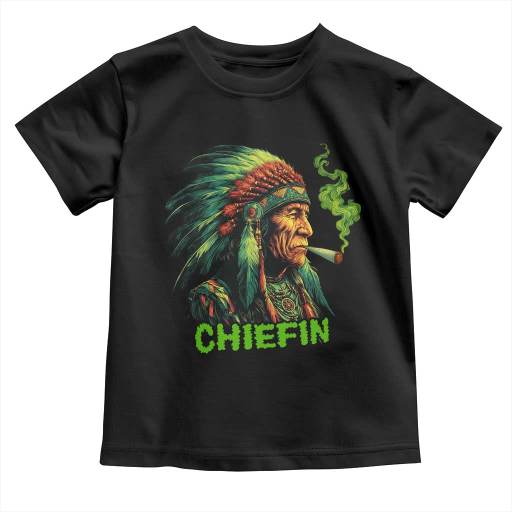 Funny Chiefin Weed Indian Native American Marijuana Toddler T Shirt - Wonder Print Shop