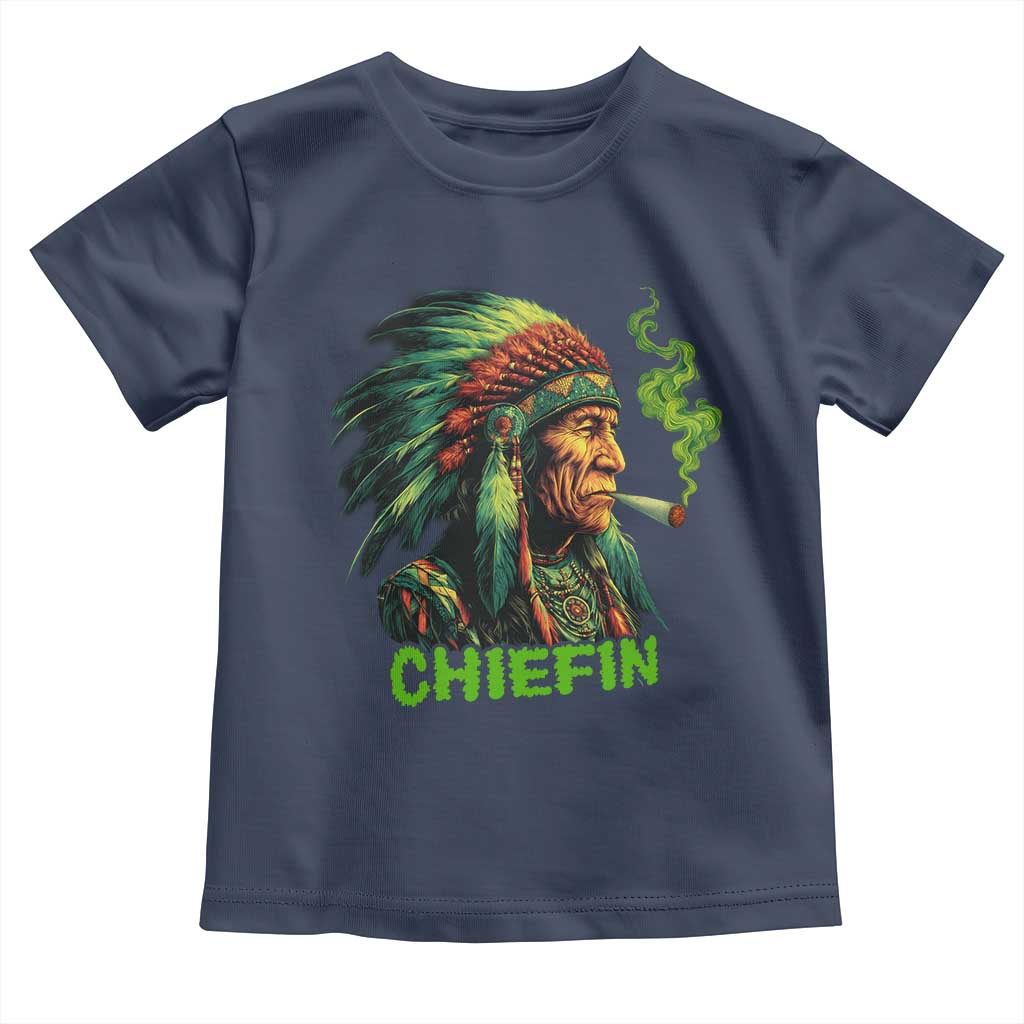 Funny Chiefin Weed Indian Native American Marijuana Toddler T Shirt - Wonder Print Shop