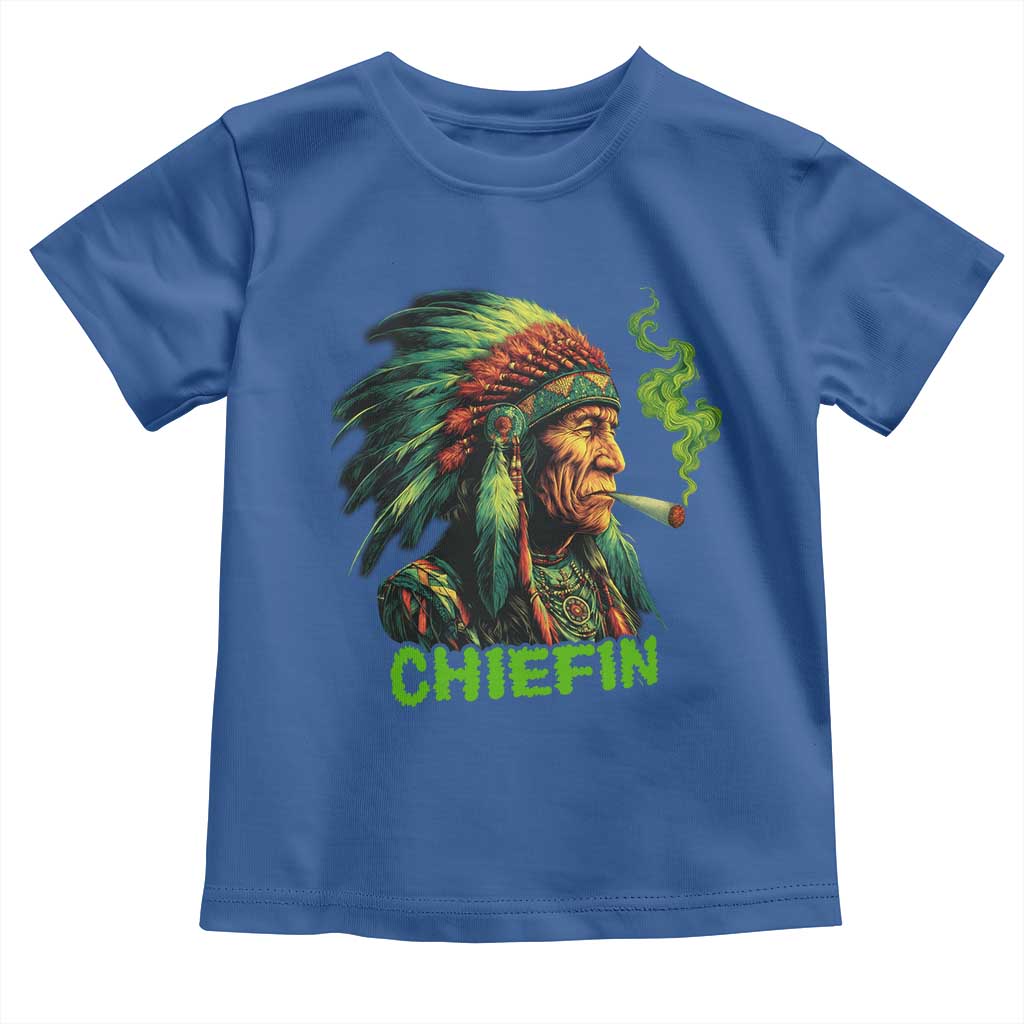 Funny Chiefin Weed Indian Native American Marijuana Toddler T Shirt - Wonder Print Shop