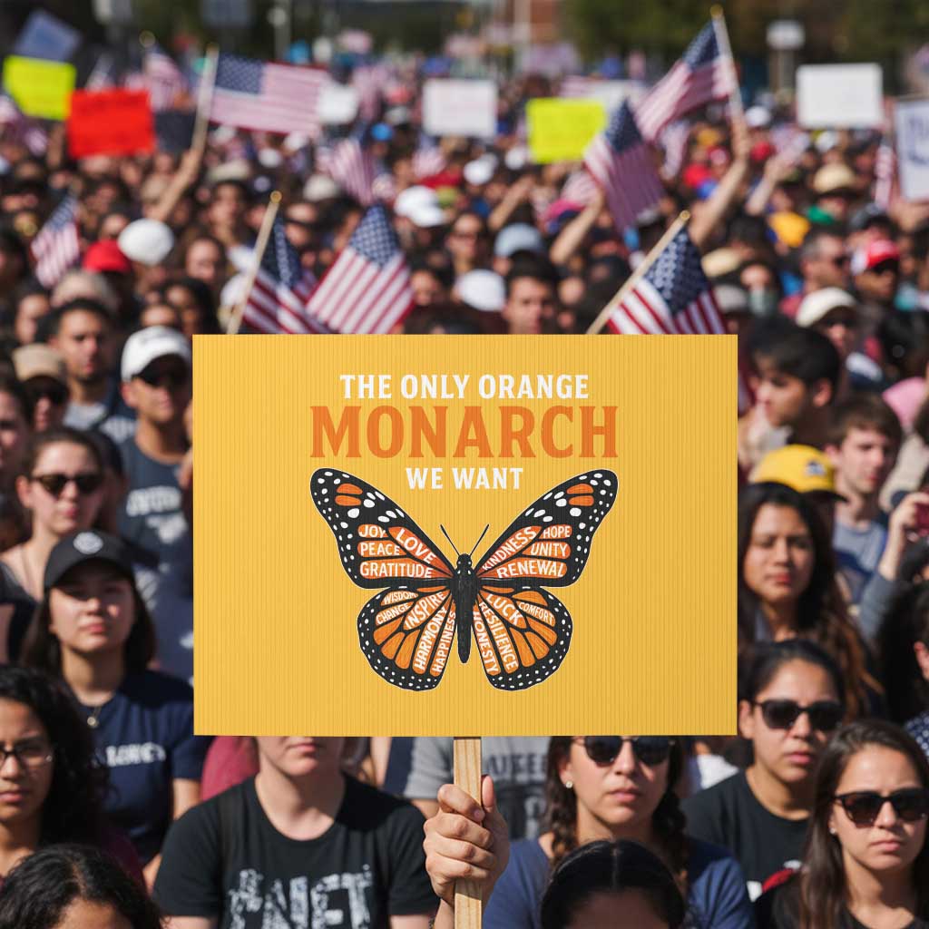 The Only Orange Monarch We Want Protest Sign Monarch Butterfly - Wonder Print Shop